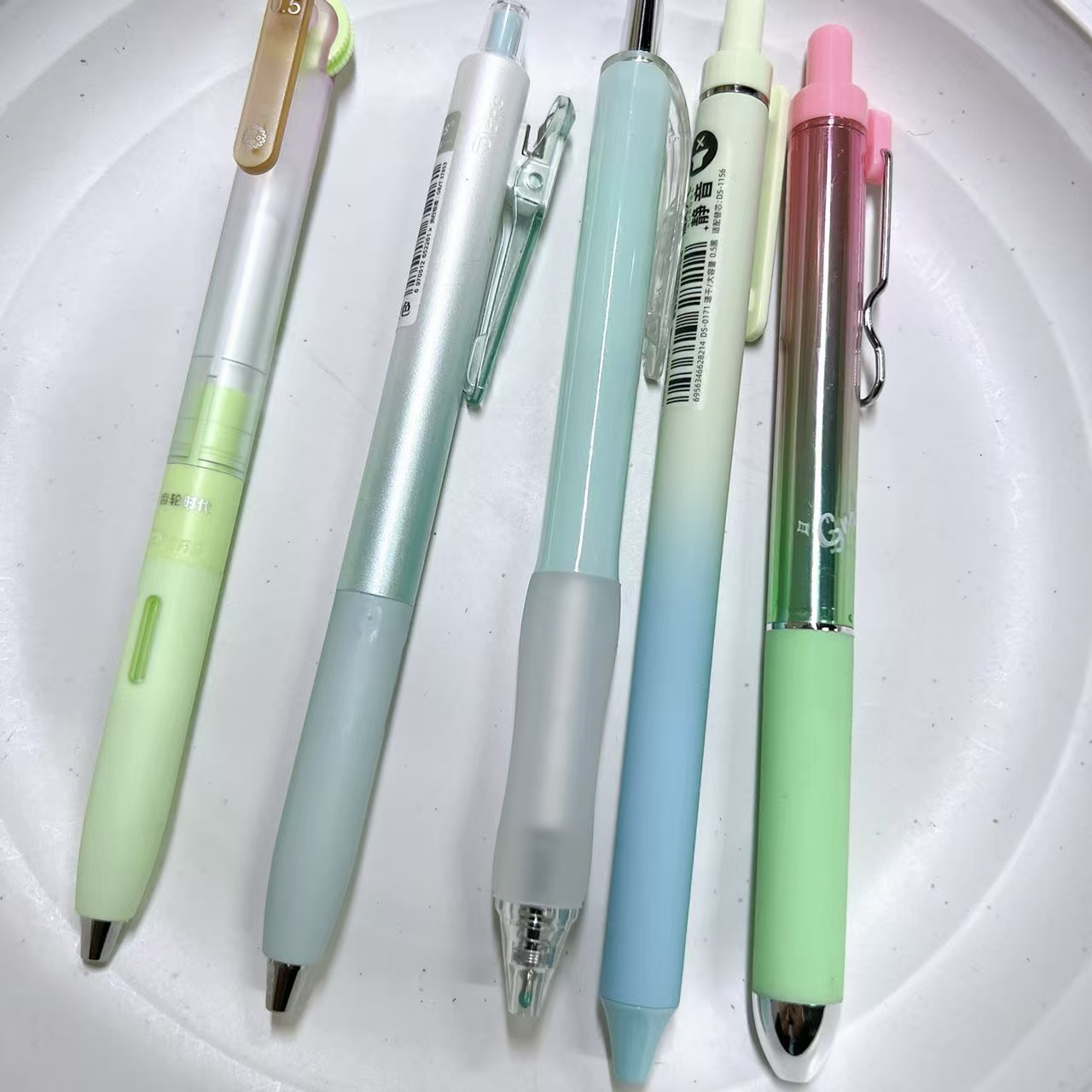 【黑墨-5支】A09绿杆齿轮极光静音流光,掉封蜡不售后