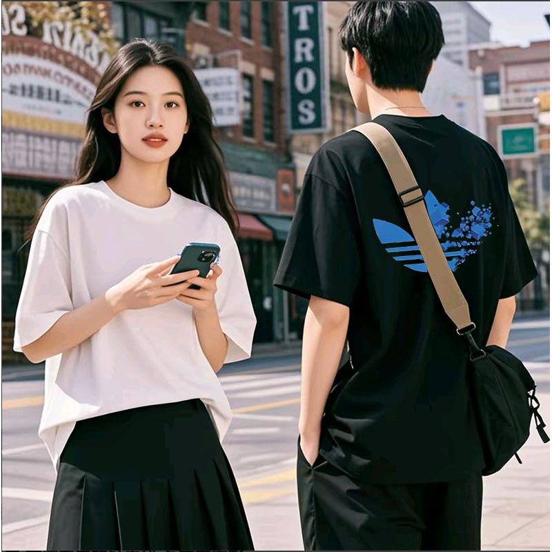 重磅新疆长绒棉短袖圆领云柔水光T打底衫男女T恤033