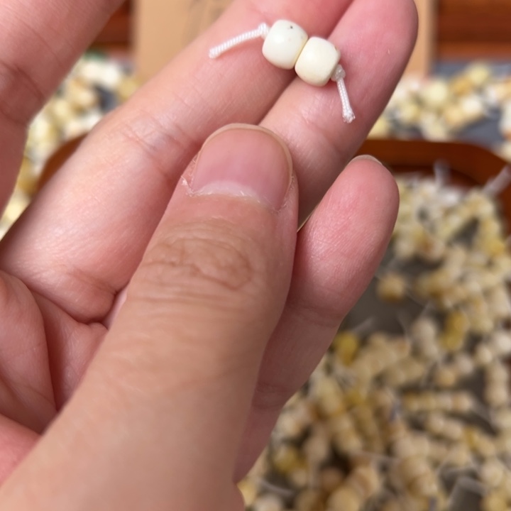 蜜蜡未镶嵌裸石6mm一对