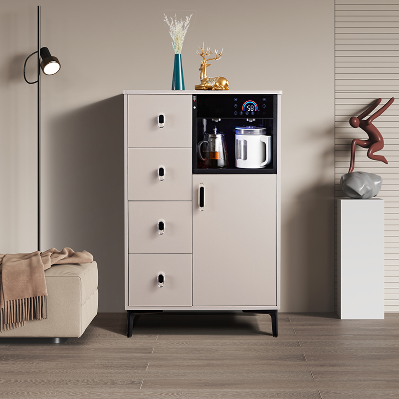 65CM实木音乐茶吧机智能语音蓝牙餐边柜智能冷热温家用饮水机新款