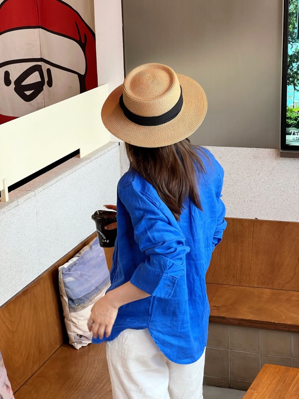 THEEVA【慵懒夏日】亚麻衬衫法式老钱宽松透气防晒薄款 5538