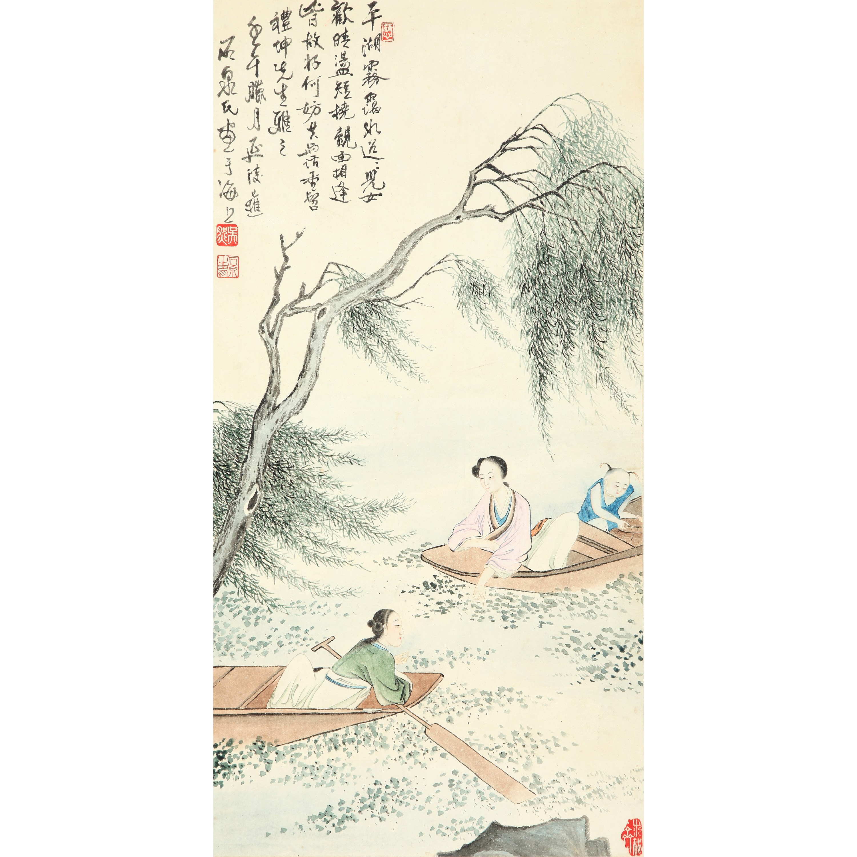 9136、吴石泉 平湖乘槎【91拍卖】