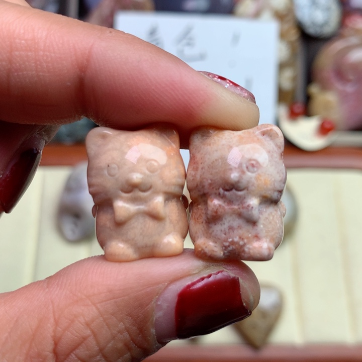 硅化珊瑚（珊瑚玉）颈饰未镶嵌