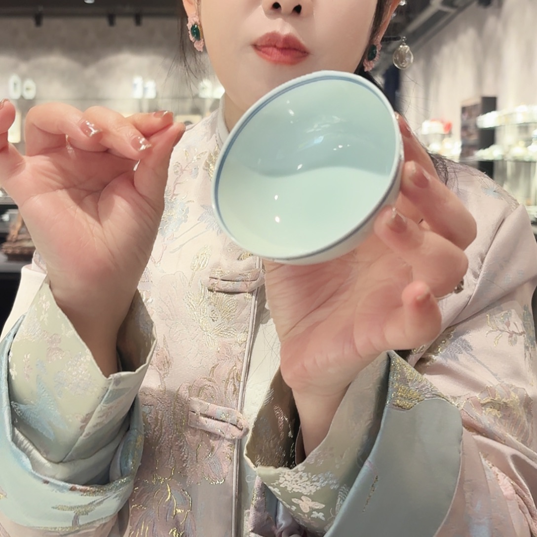 观宋手绘双线普洱杯