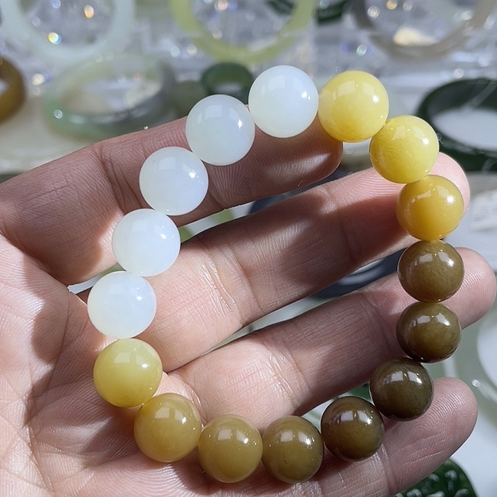 和田玉手串未镶嵌12