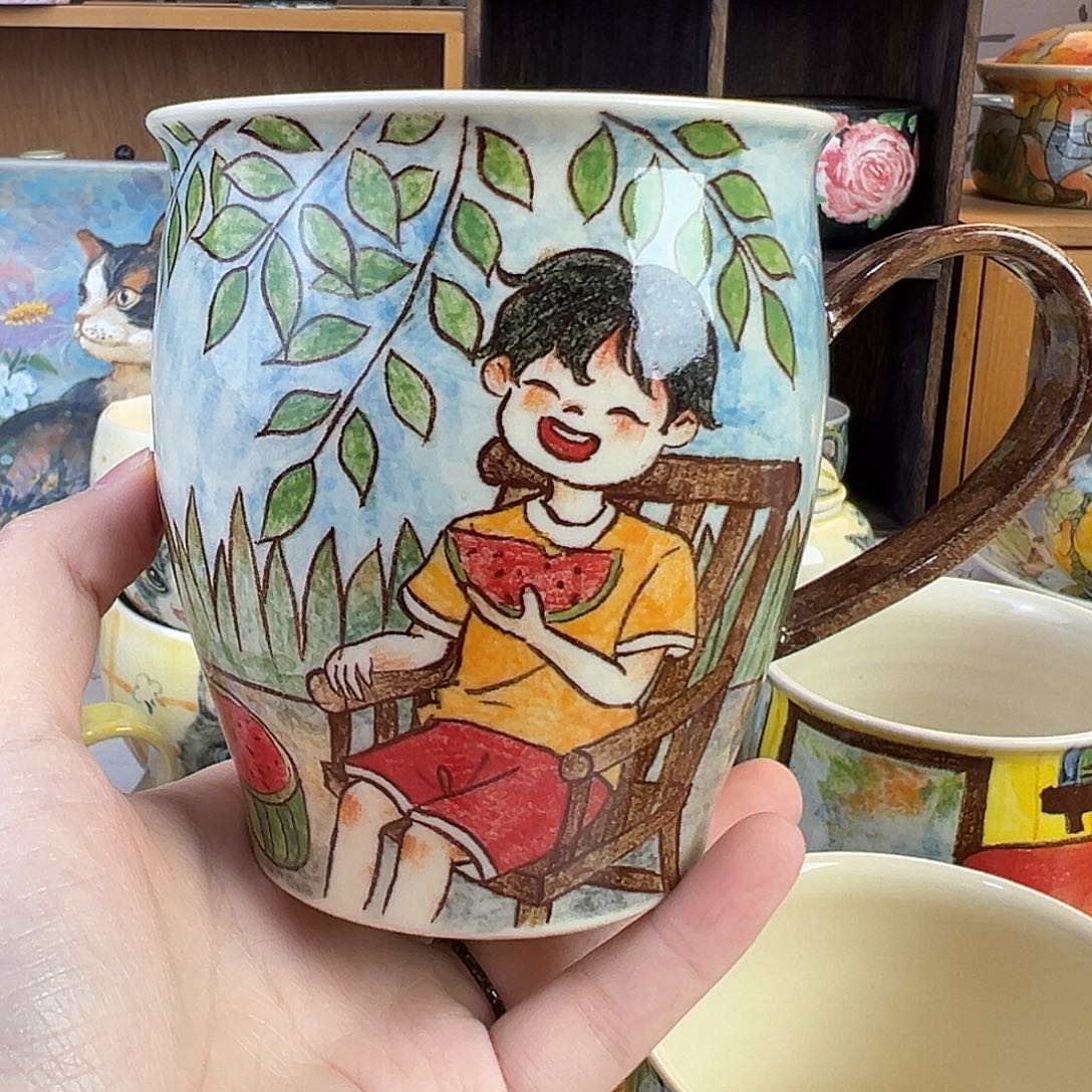 陶原创手绘高温釉下彩