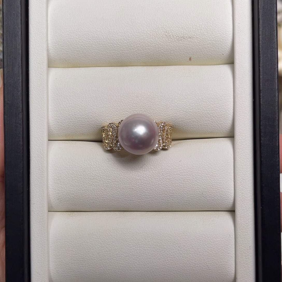 淡水珍珠戒指银S925镶嵌