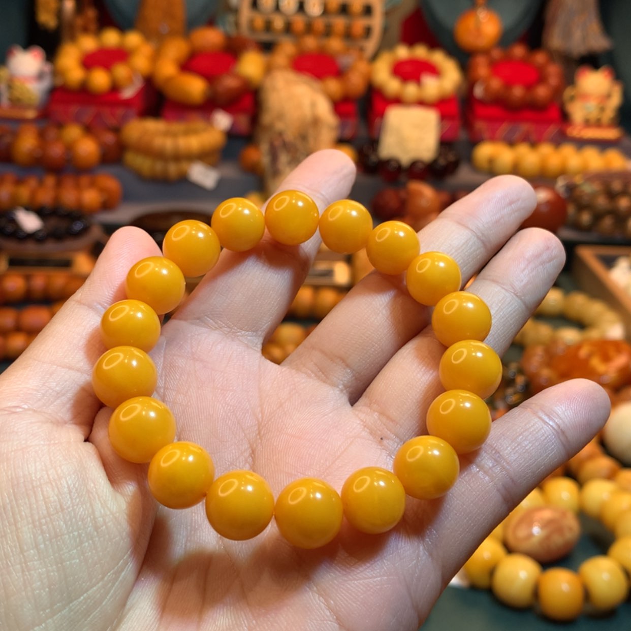 【闪购商品】蜜蜡手串未镶嵌留*蜜蜡手串