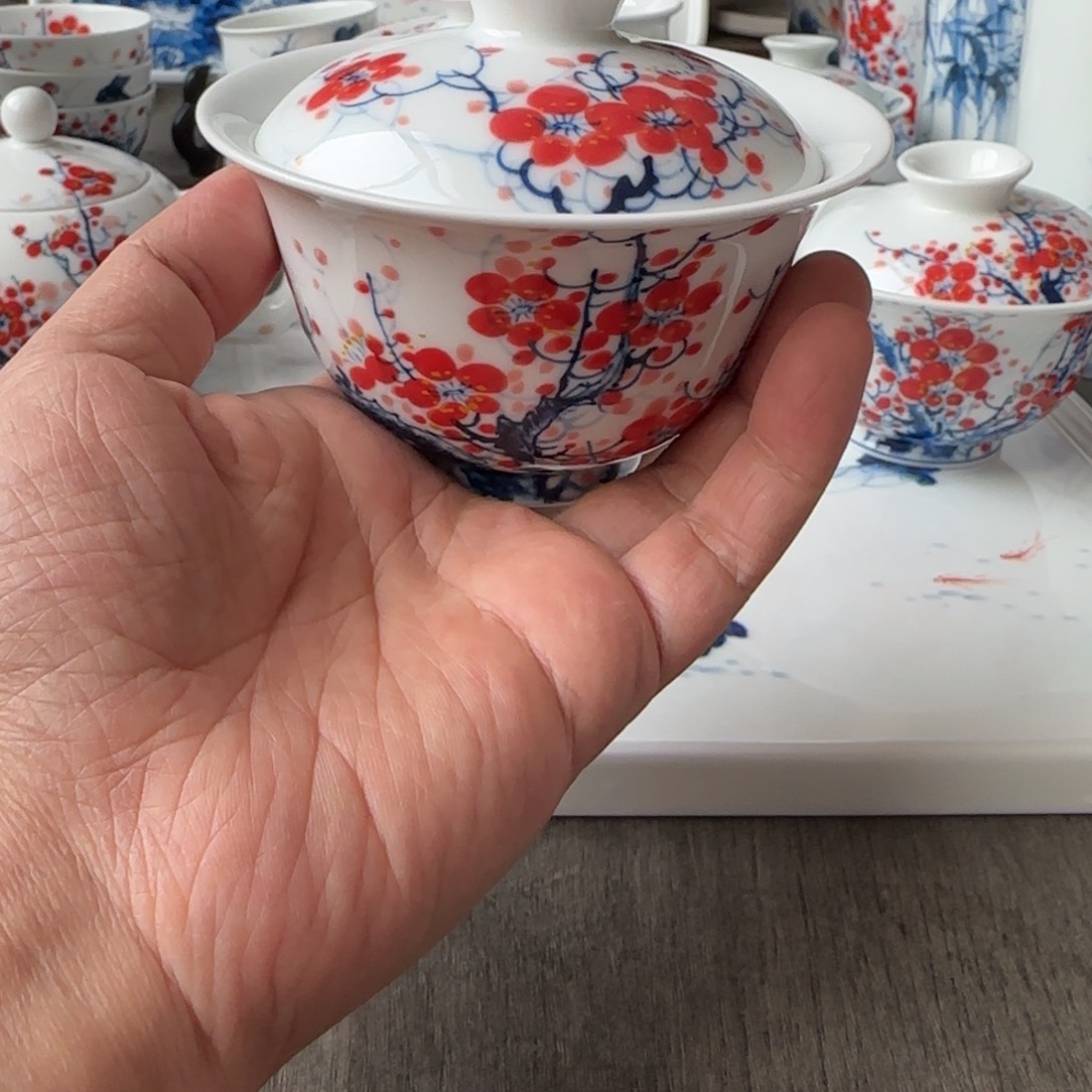 景德镇釉下青花五彩手绘