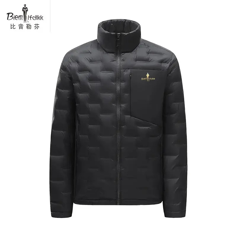 比音勒吩轻奢轻薄羽绒服男士秋冬新款立领轻型保暖内胆鸭绒外套