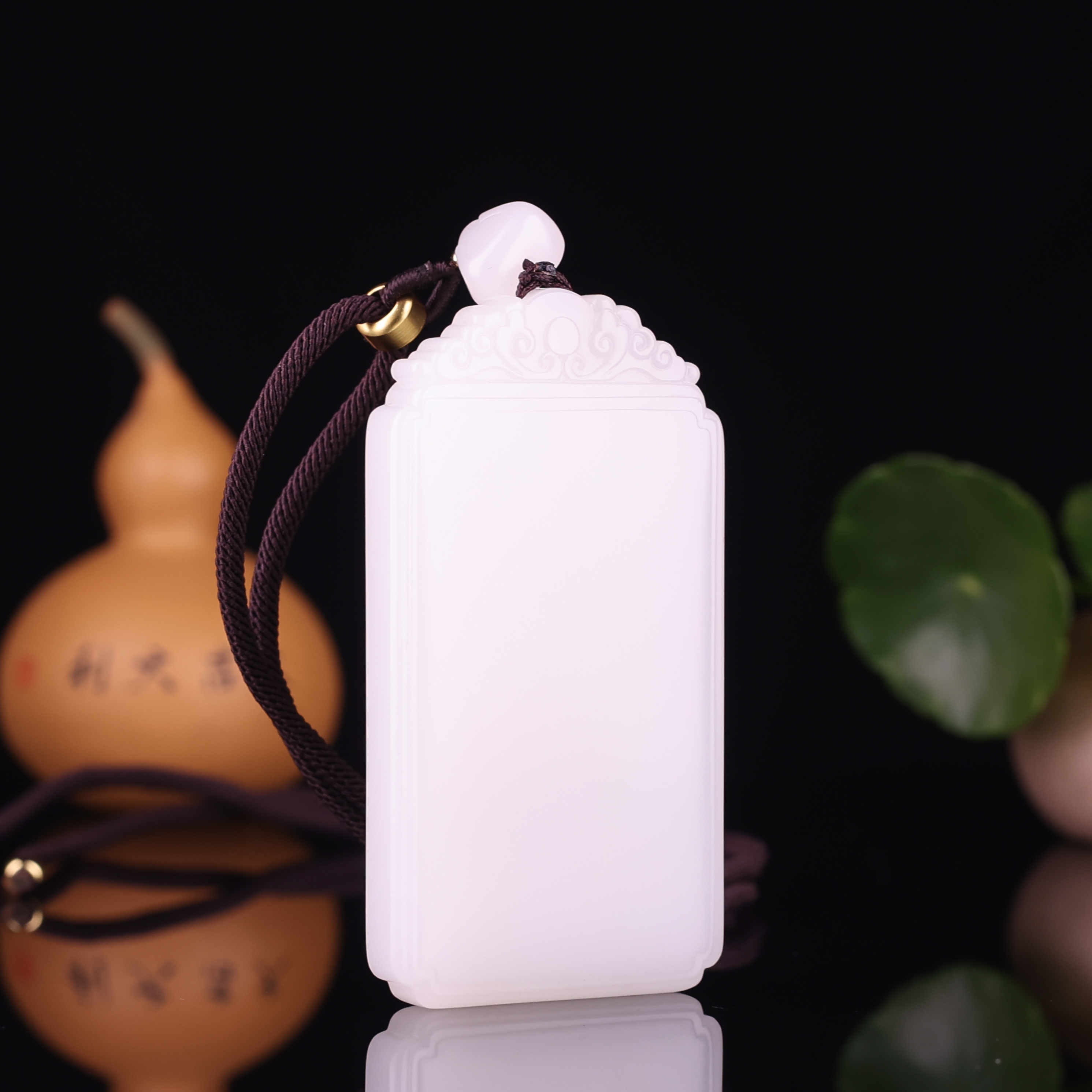 【78.8克和田玉平安无事牌】74*40*11mm新疆和田玉无事牌玉质细腻