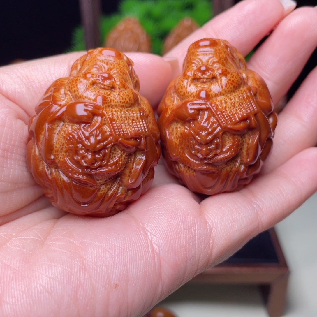 吊坠橄榄核龙财手球