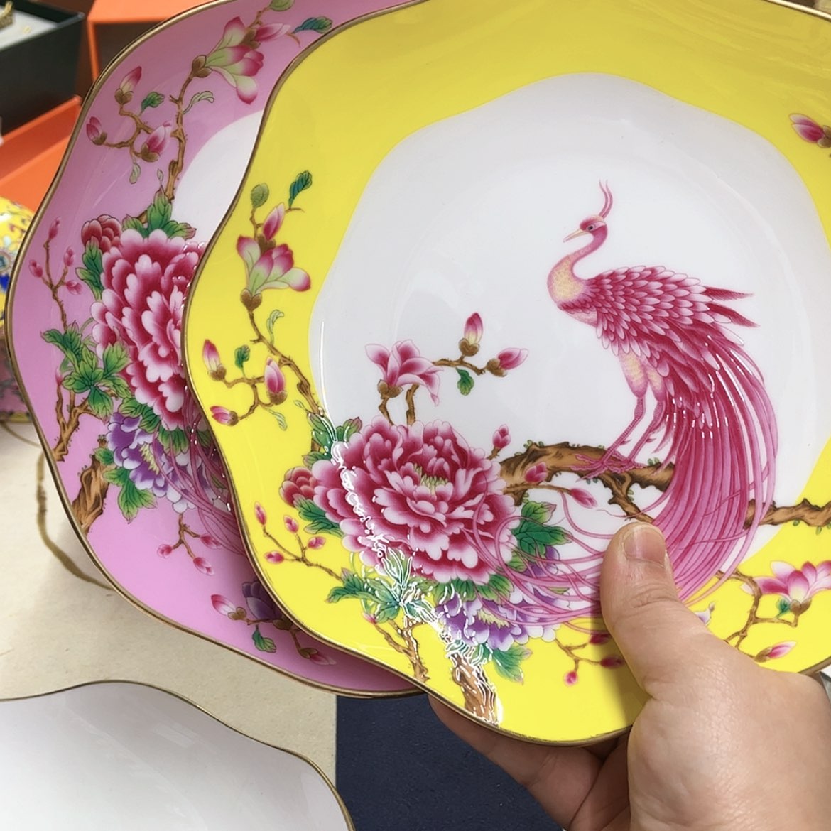 【闪购商品】骨瓷8英寸2花口深混。。。。