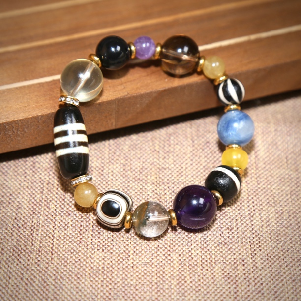 三线天珠多宝玛瑙设计款手串原创小众高级