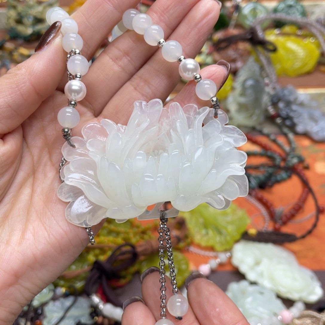 未镶嵌岫玉项链玉*蓉888