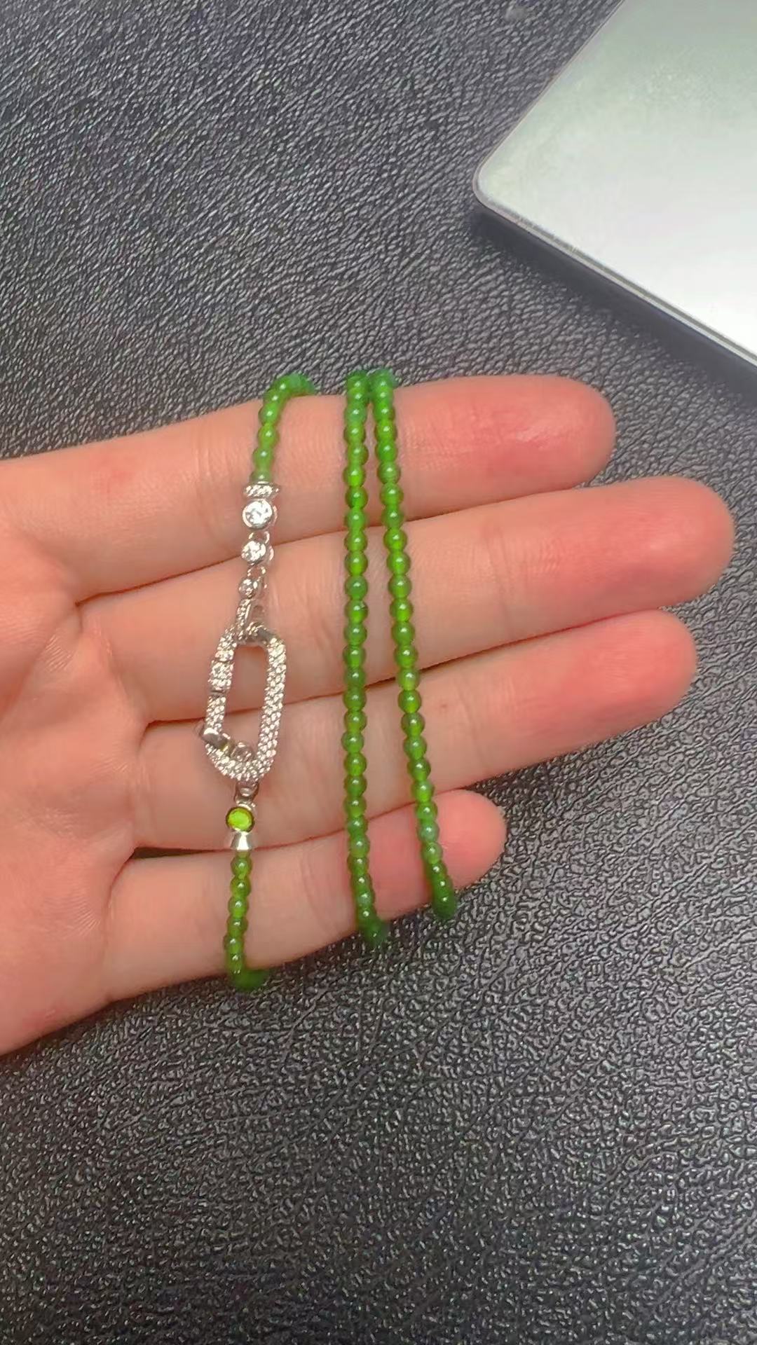 【小珠珠】天然翡翠A货小米绿项链珠链 多样性发货 时尚百搭 001