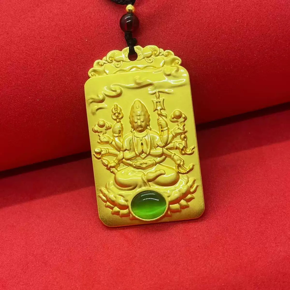 合金吊坠 【老矿料手工制作】男士千手观音