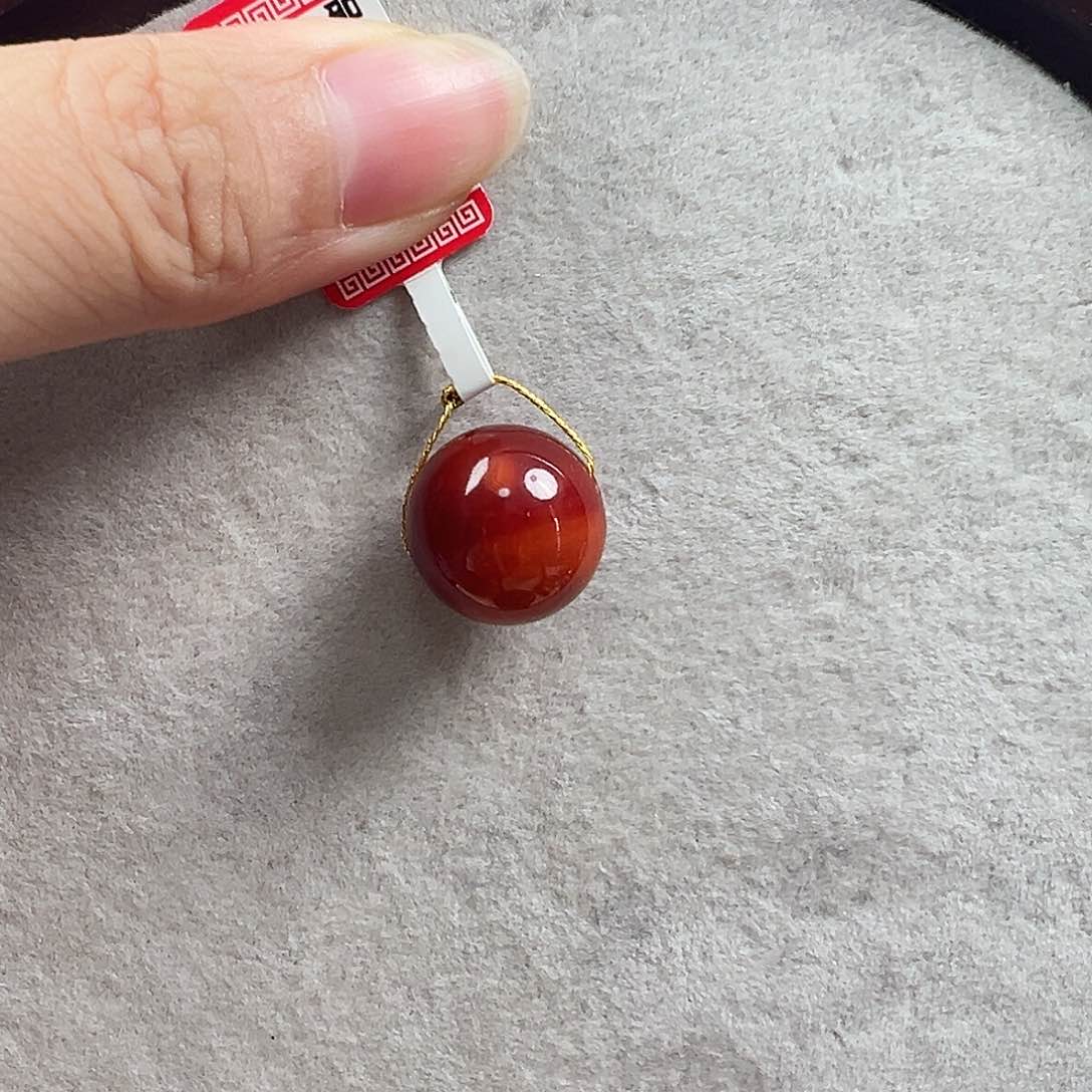 南红玛瑙未镶嵌单珠一****提