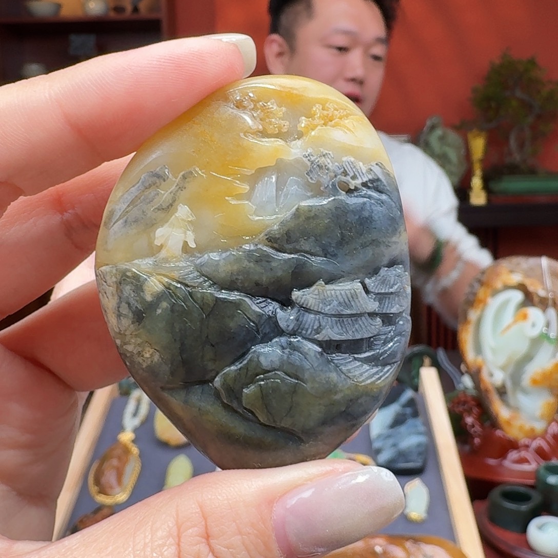 用***3和田玉未镶嵌挂件