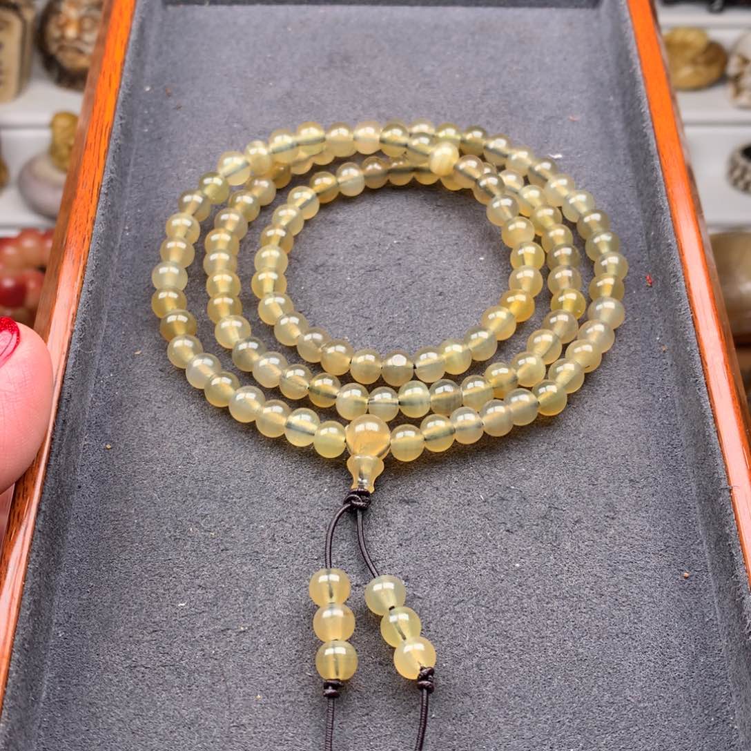 驼骨其他6*5羊角苹果珠108