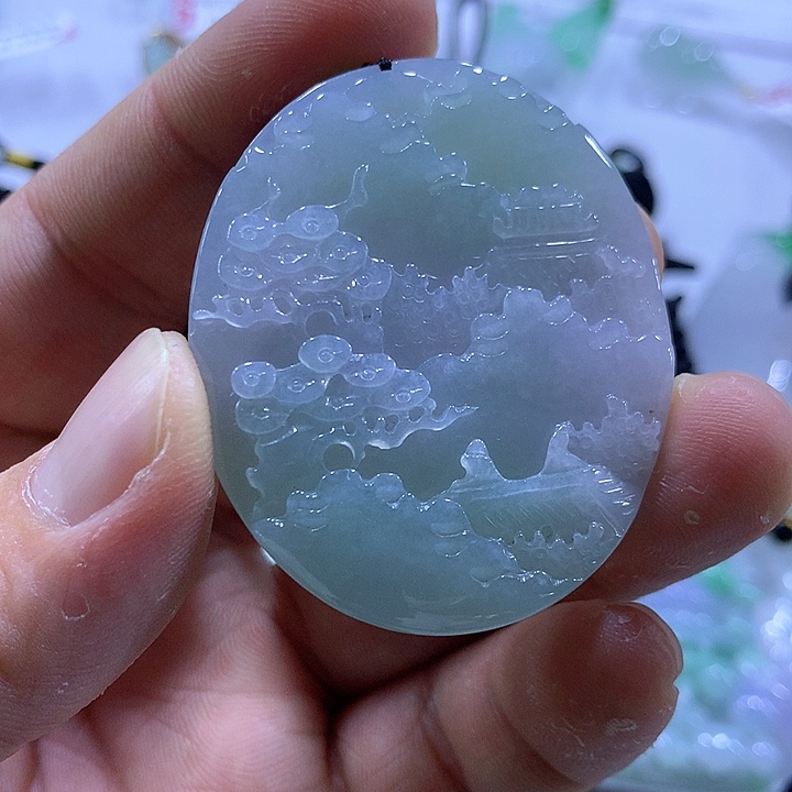 翡翠未镶嵌颈饰天然翡翠A货吊坠