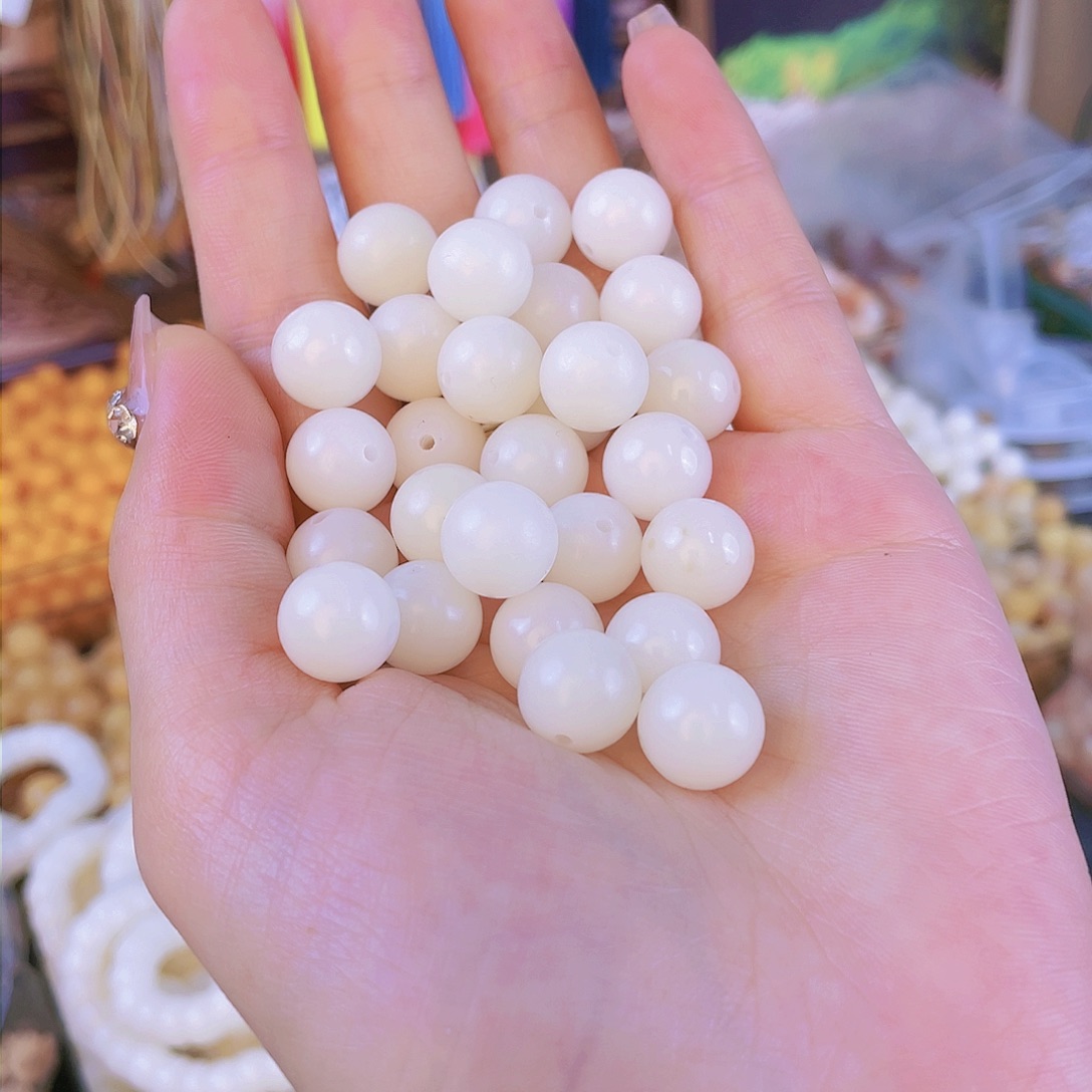 白玉菩提吊坠300颗 12mm白色