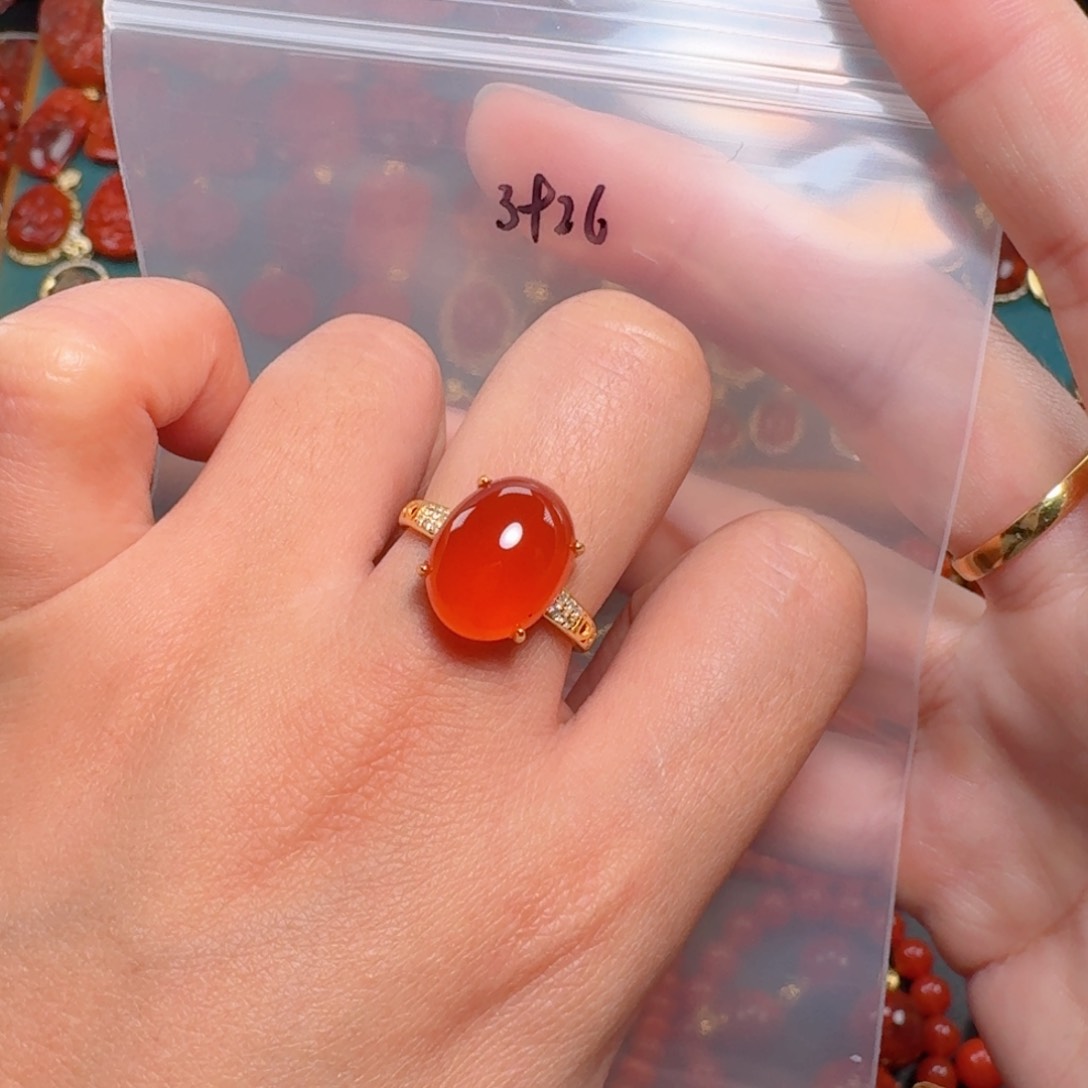 南红玛瑙南红银S925镶嵌