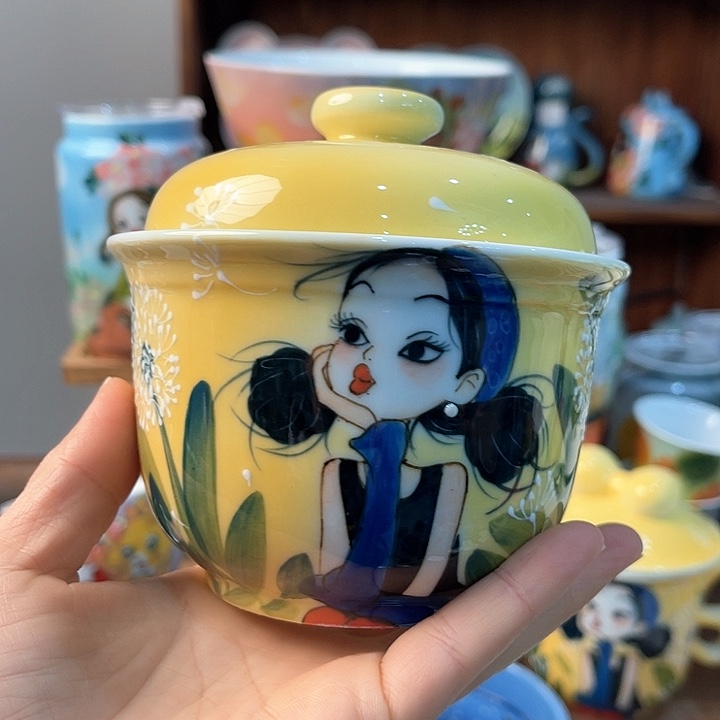 陶景德镇釉下手绘陶瓷  