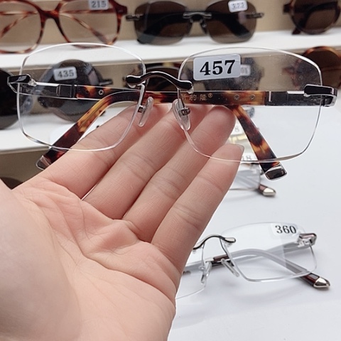 一体款天然水晶石镜