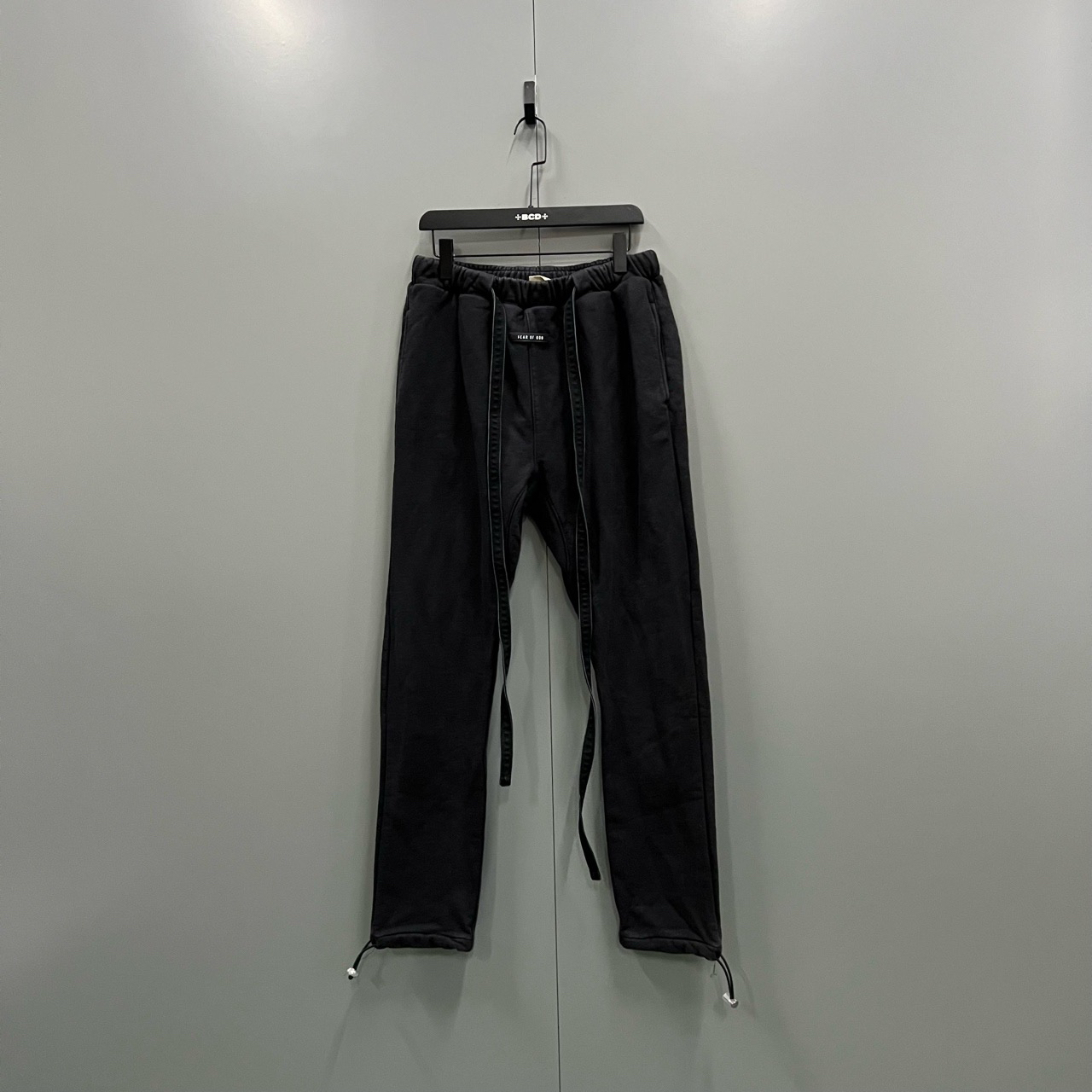 95新  （jp）207 Fear Of God FOG第六季 黑色飘带抽绳卫裤 L码