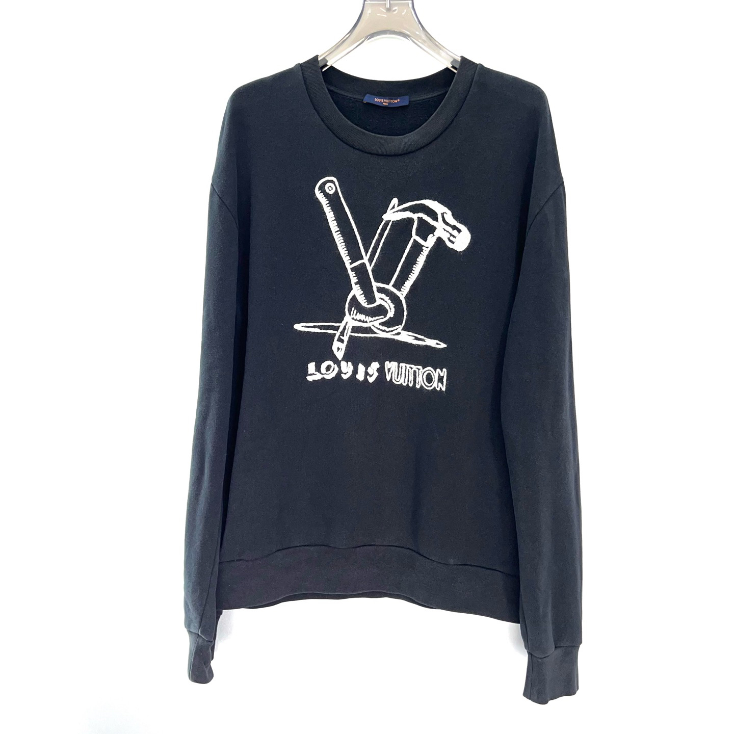 99新 LouisVuitton/路易威登 黑色工具刺绣卫衣/4L码（北京）