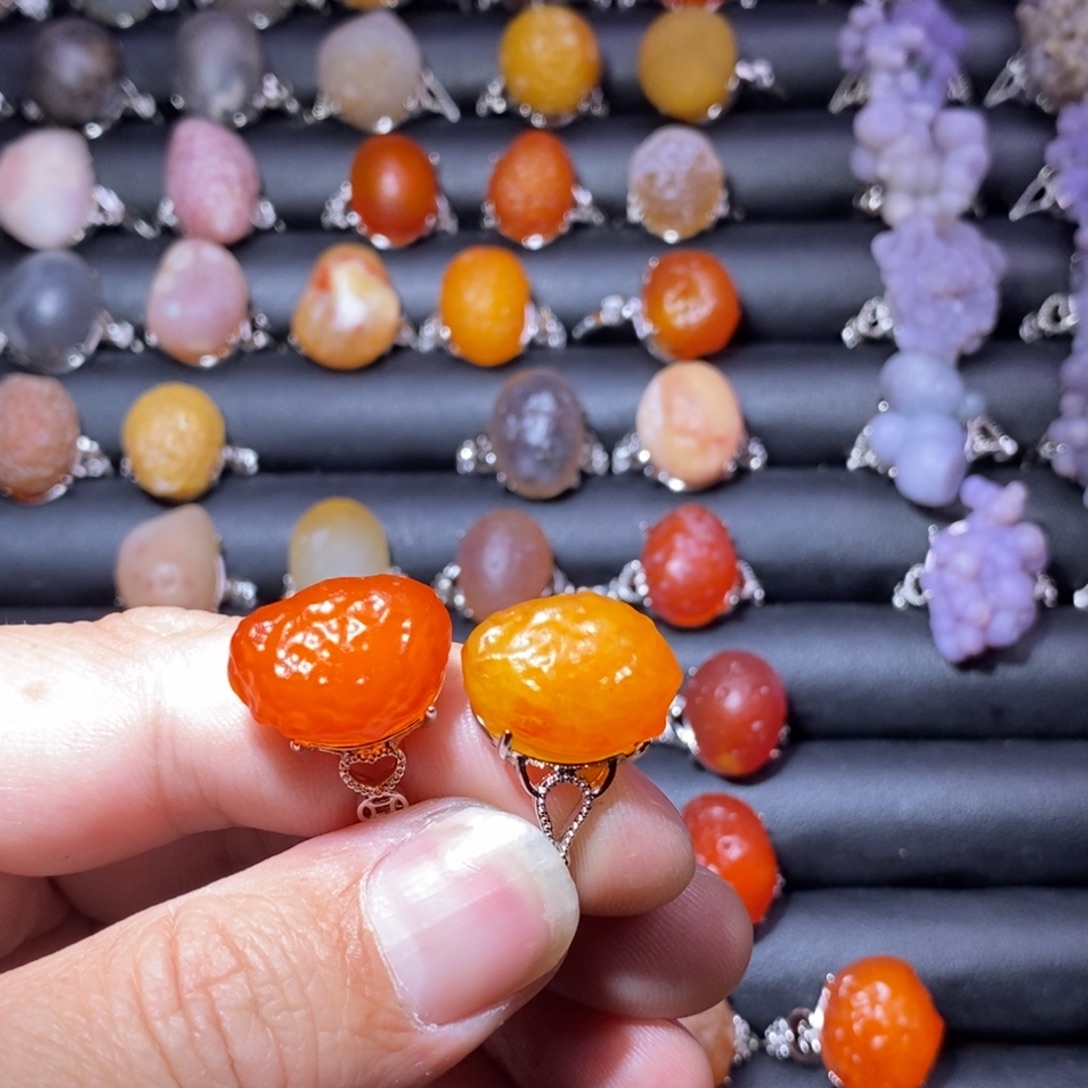 简***玛瑙/玉髓合金戒指