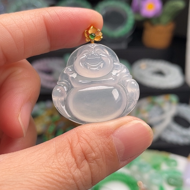 翡翠未镶嵌手链冰佛