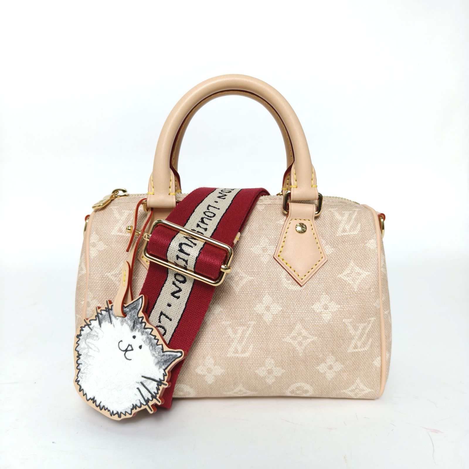 99新 LouisVuitton/路易威登 【双双】Speedy20 联名款 猫咪挂饰