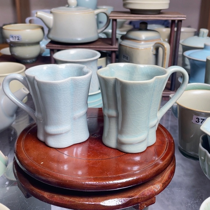 原矿地仿古咖啡杯微瑕