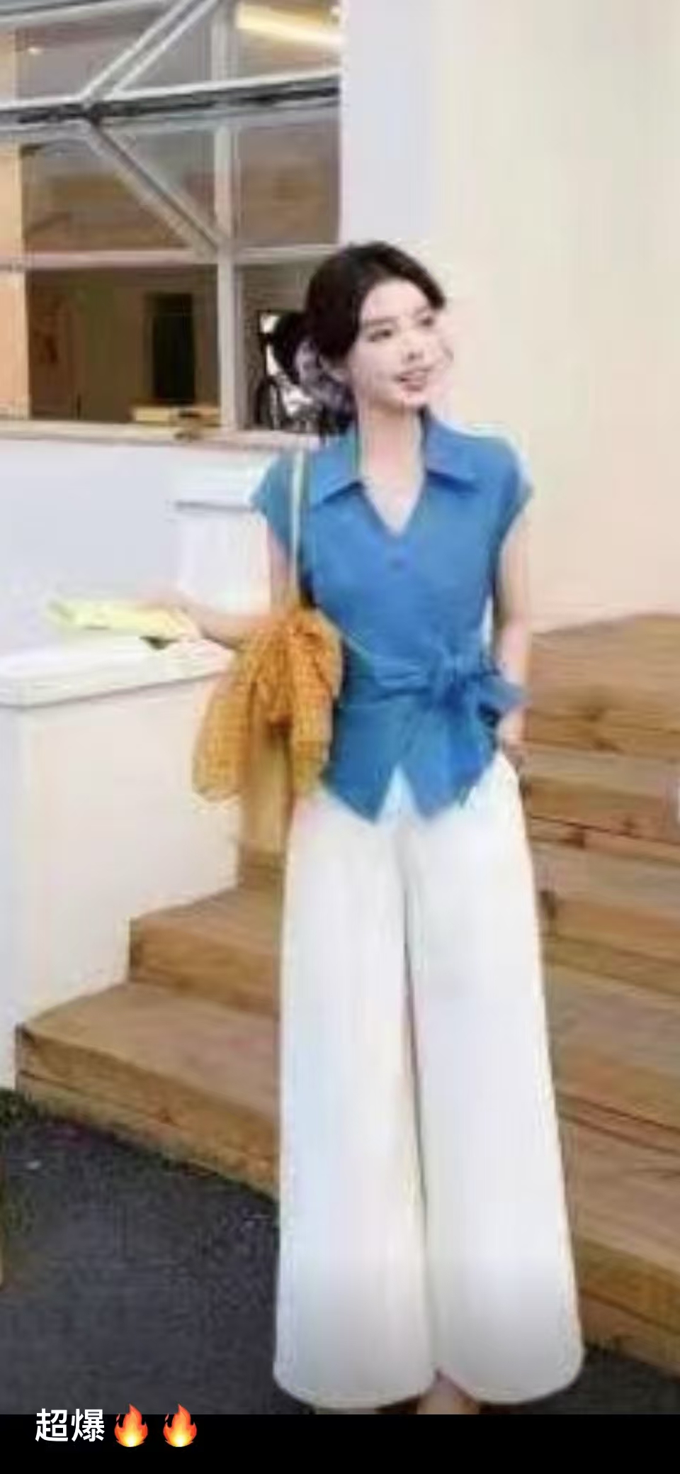 8829套装休闲修身显瘦遮肉夏季法式赫本