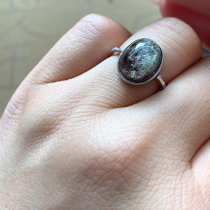 水晶水晶戒指银S925镶嵌