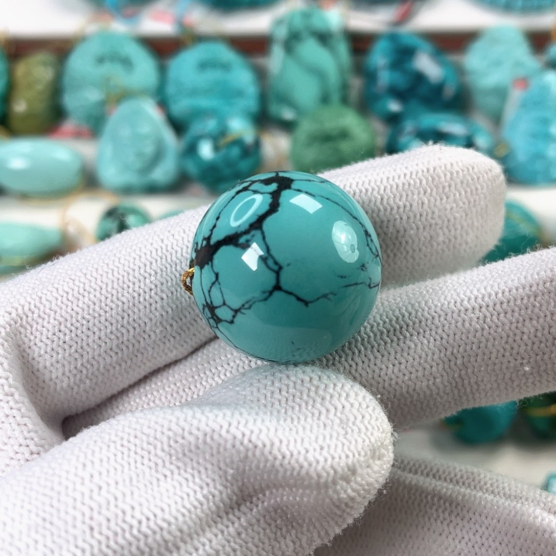 绿松石未镶嵌车挂