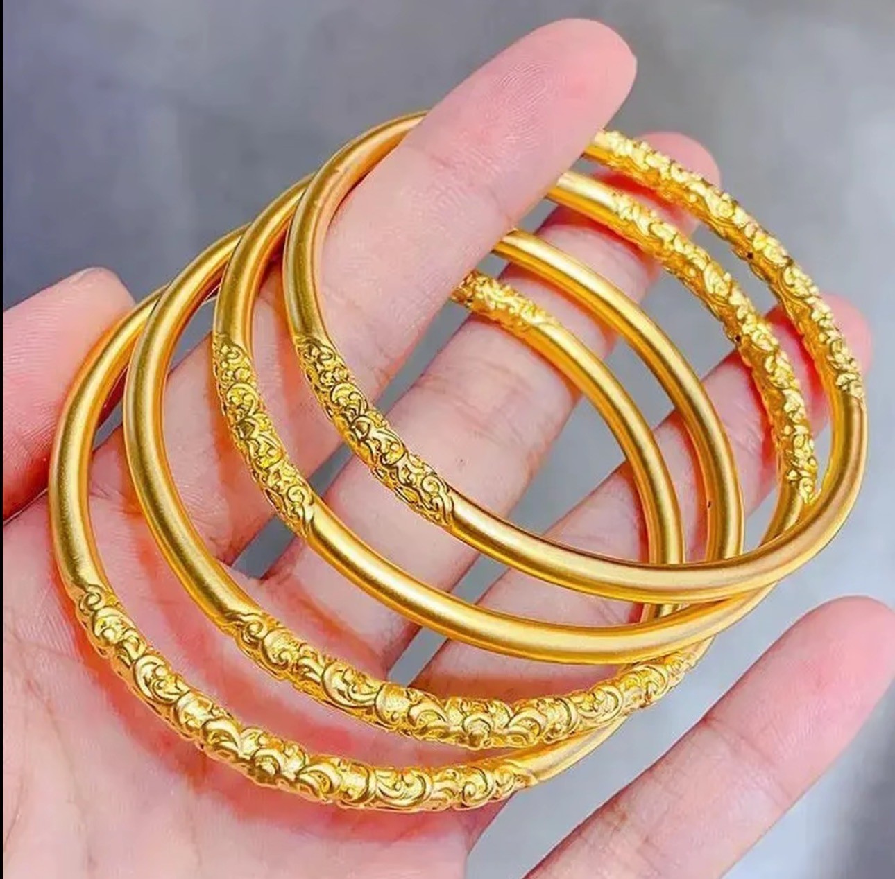 999镀K卷草纹路不掉色实心女款链条百搭