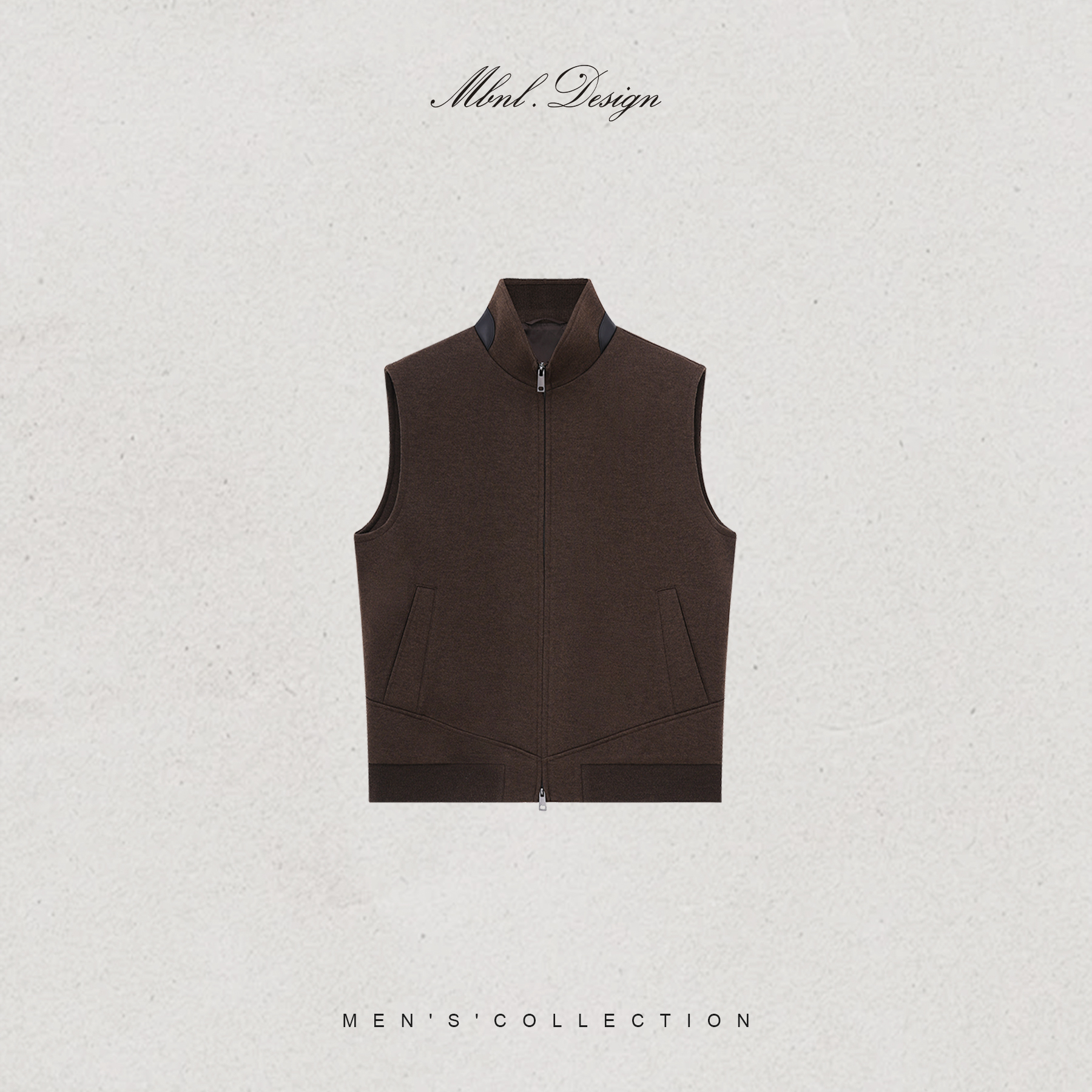 MBNL-F「哥伦布经典」秦磊男装绵羊毛山羊绒定织马甲LL-WMJ6008