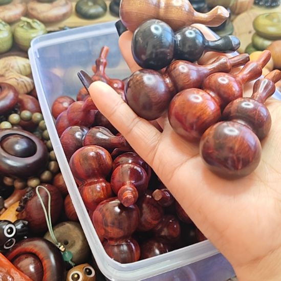 江***者香榧木沙漠铁紫光檀紫檀瑕疵葫芦