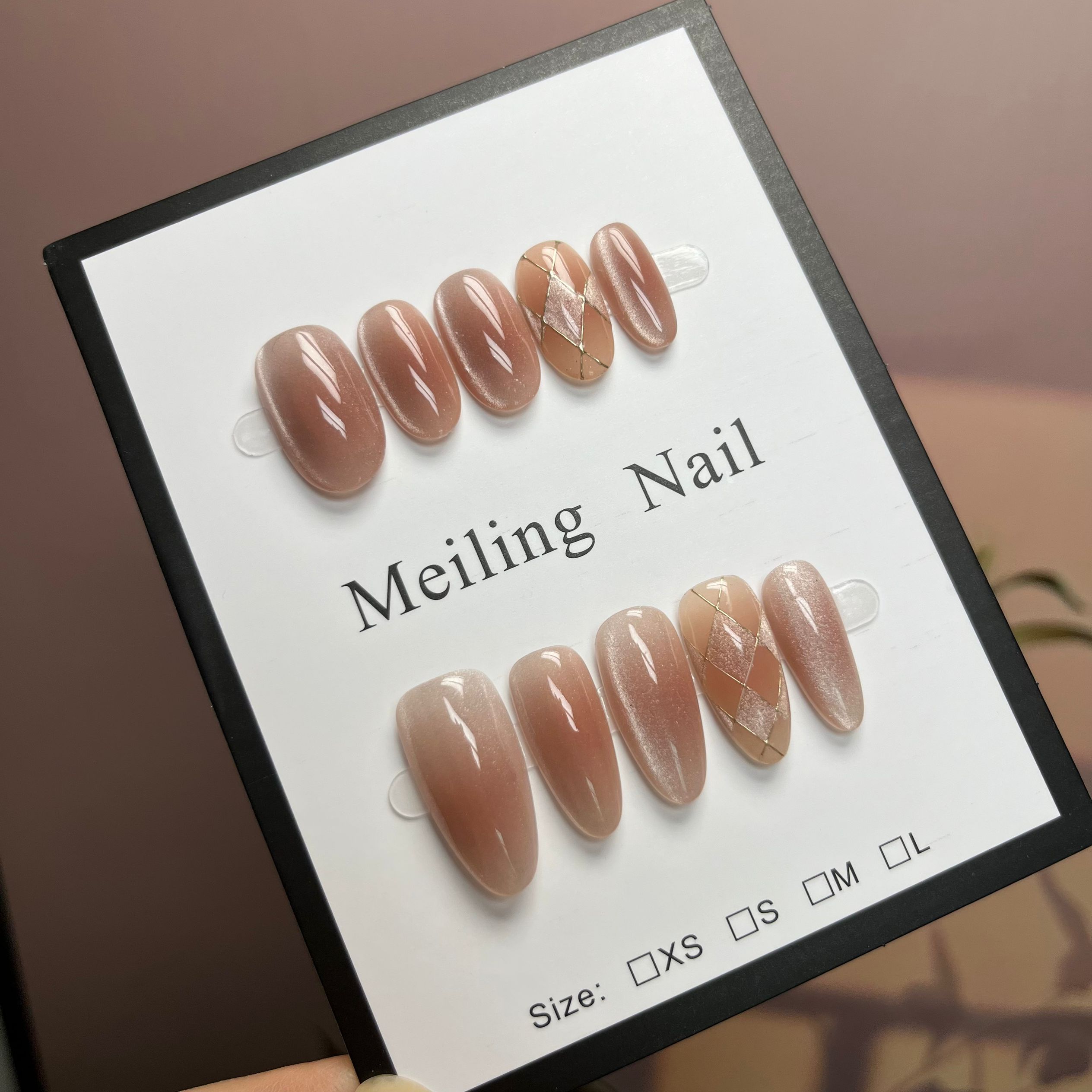 菱格-简约日常穿戴甲美甲