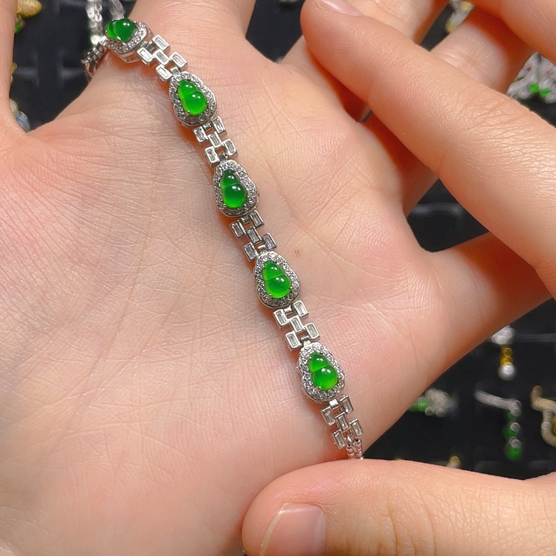 翡翠戒指银S925镶嵌款**꧁手链