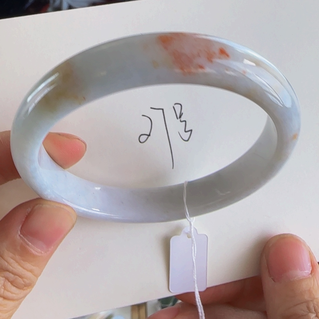 翡翠手镯未镶嵌老坑57.7圈国风牡丹