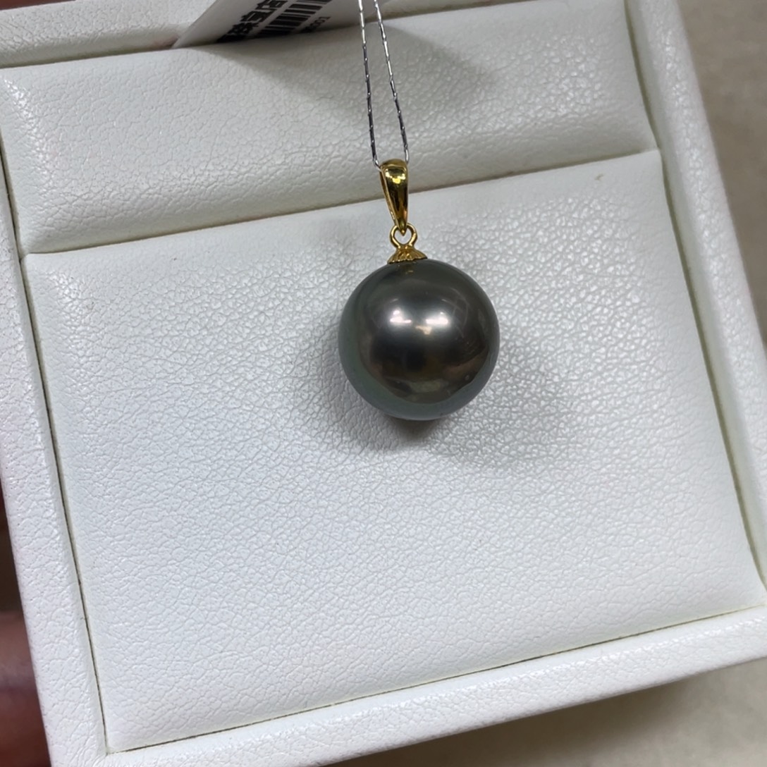 18K金镶嵌吊坠(不含链)海水珍珠12.7mm