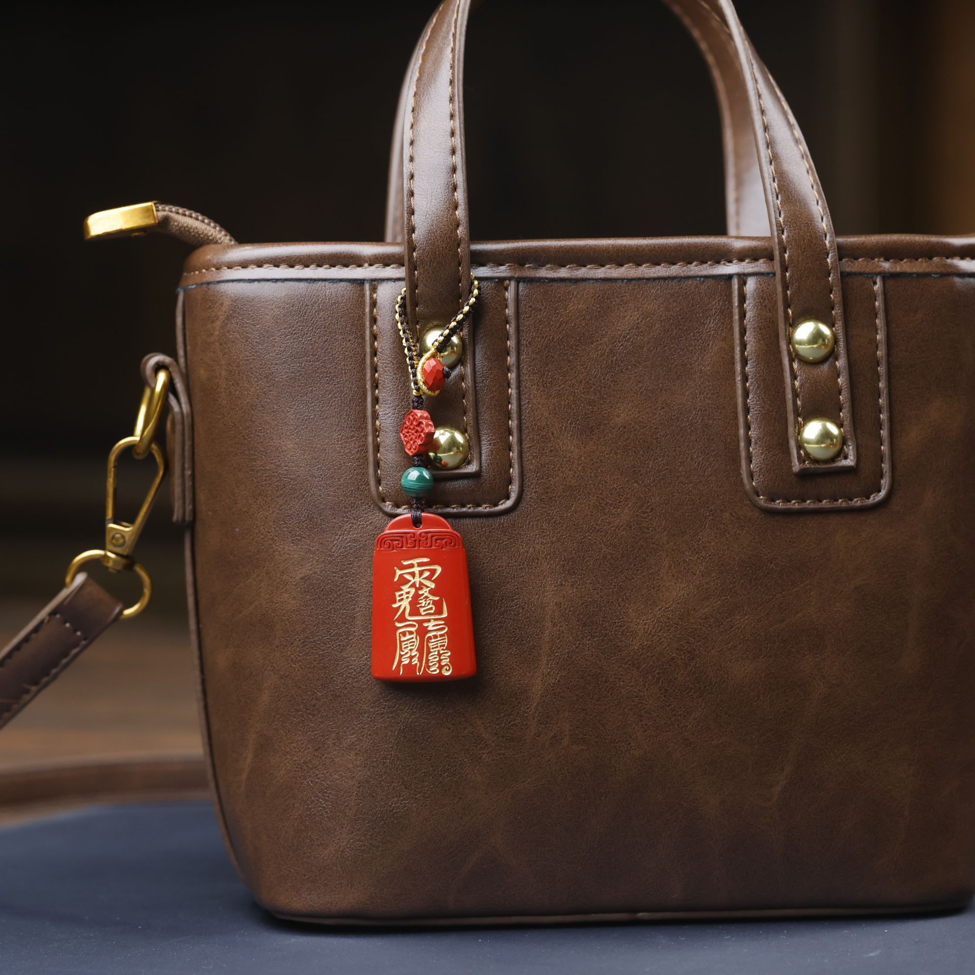 含辰砂工艺品A【文哲将军文】守候鼠、牛、兔、马2026平安顺遂朱砂挂饰