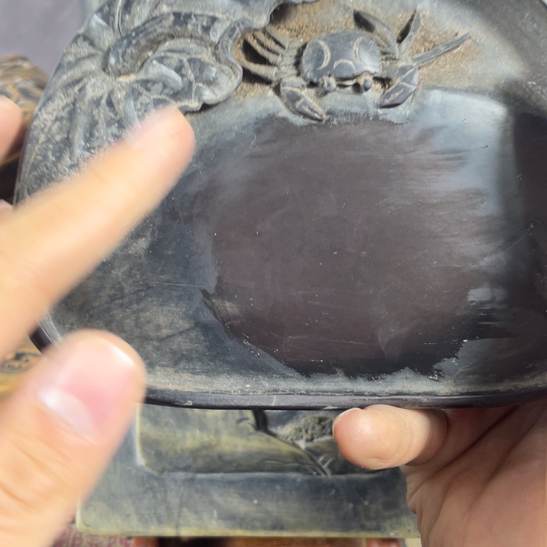 2***6坑仔岩砚台河蟹砚台