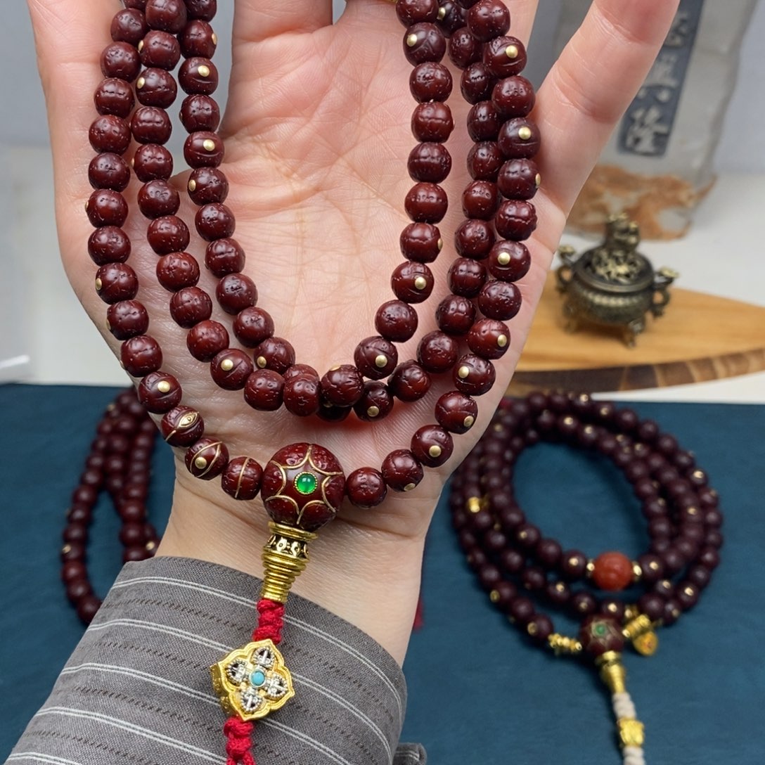 凤眼菩提手串108金钉7.5