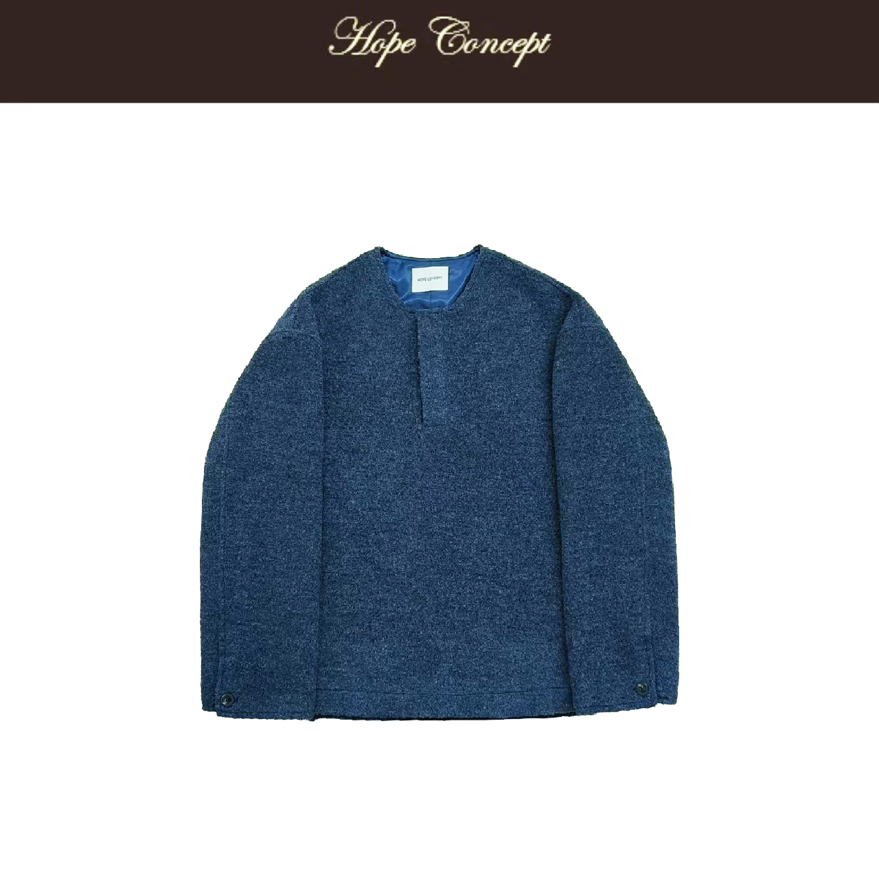 AW05586#HOPECONCEPT满分松弛定制肌理圈圈绒感羊毛时装廓形卫衣