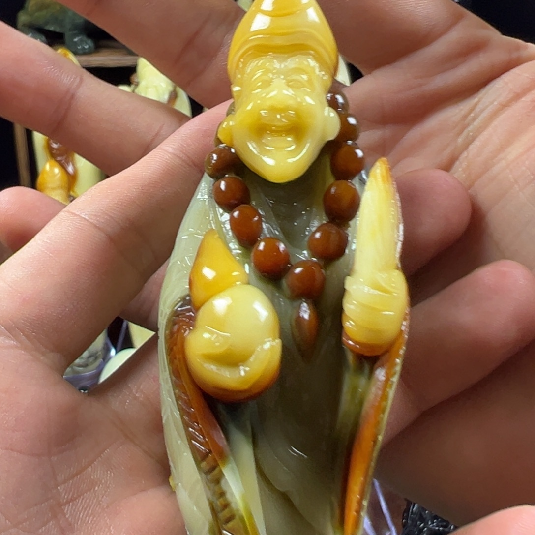 未镶嵌岫玉手把件天然岫玉